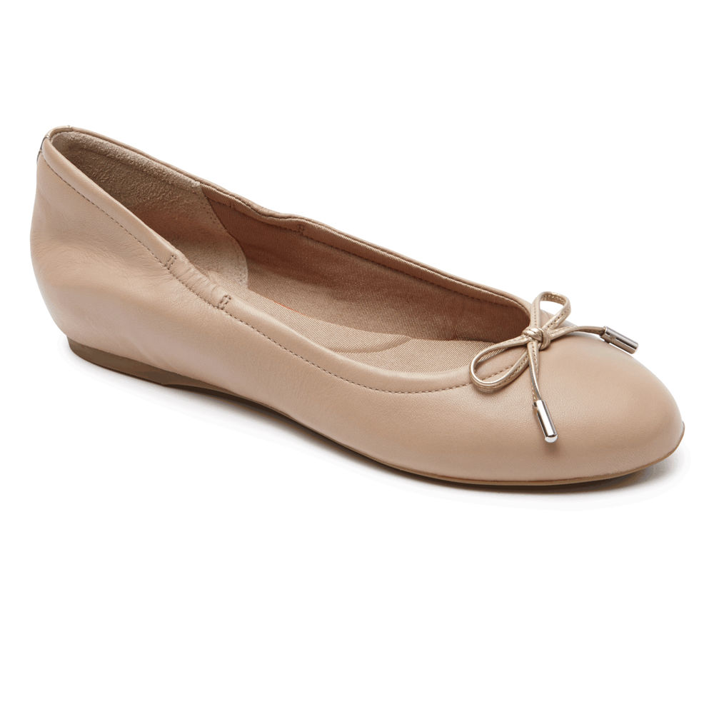 Zapatos Bajos Rockport Mujer Mexico - Total Motion Hidden Wedge Tied Ballet Rosas - AYQJB0125